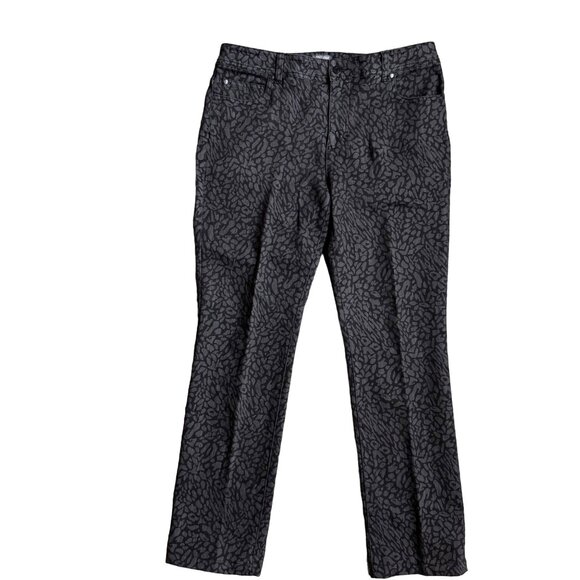 Chico's Pants - 2/$18 Sale!  Chicos Jeans Womens Size L 33 Animal Black Leopard Pants Stretch